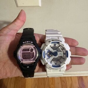 G-Shock Black and White Watches